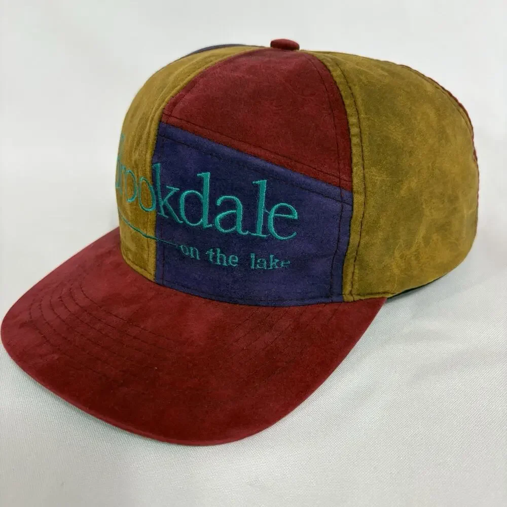 Vintage 90s Brookdale on the Lake Colorblock Snapback Hat Pocono Resort